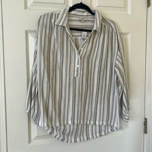 Loft outlet gauze stripe top